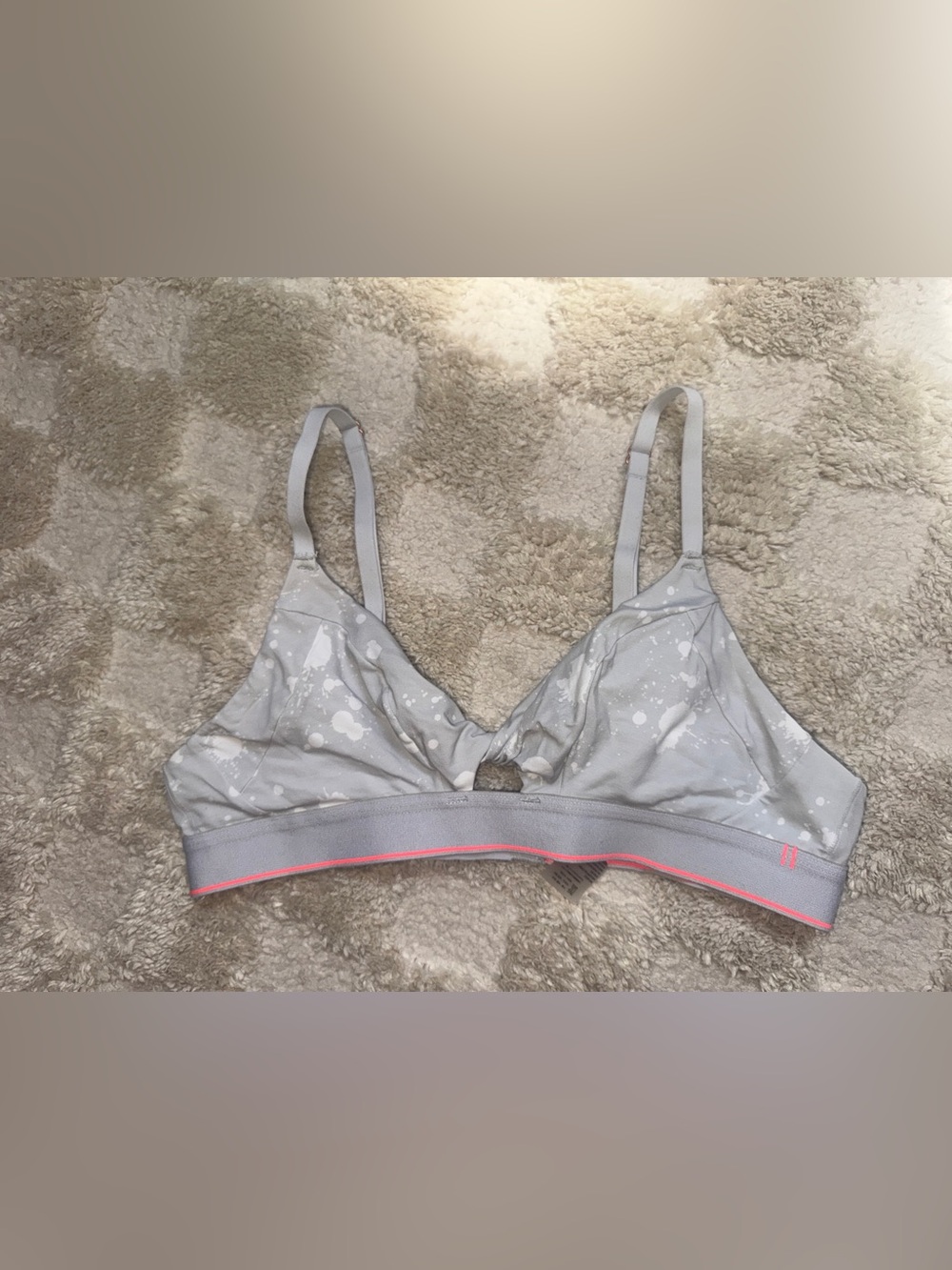 Stance Gray Splatter Print Twist Bralette